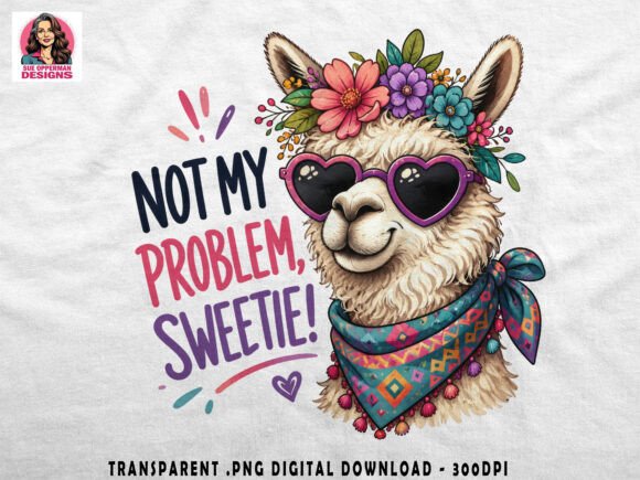 Download Not My Problem Llama | Sarcastic PNG - Premium Resources