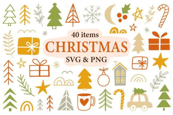 Download Christmas SVG PNG Doodle Illustrations - Christmas svg Collection