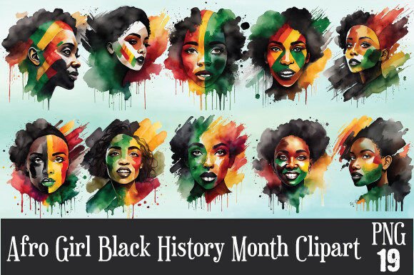 Download Afro Girl Black History Month Clipart - Black history month Collection