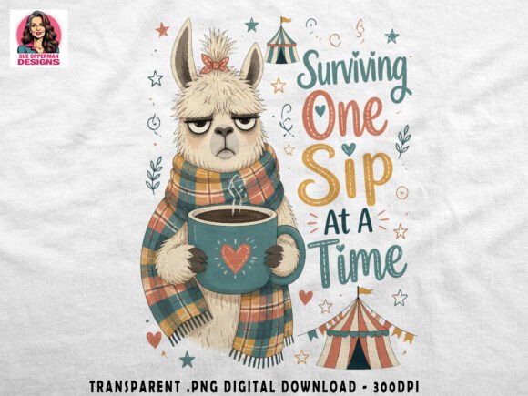 Download Surviving One Sip at a Time | Llama PNG - Premium Resources
